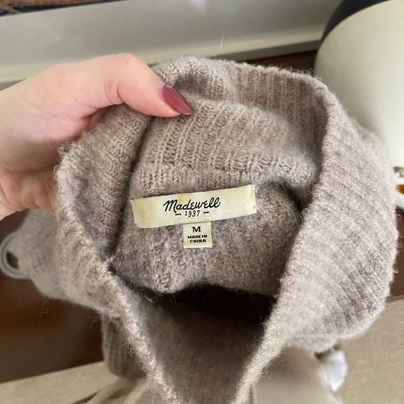 Madewell Wafflestitch Turtleneck Sweater Taupe - Picture 5 of 5